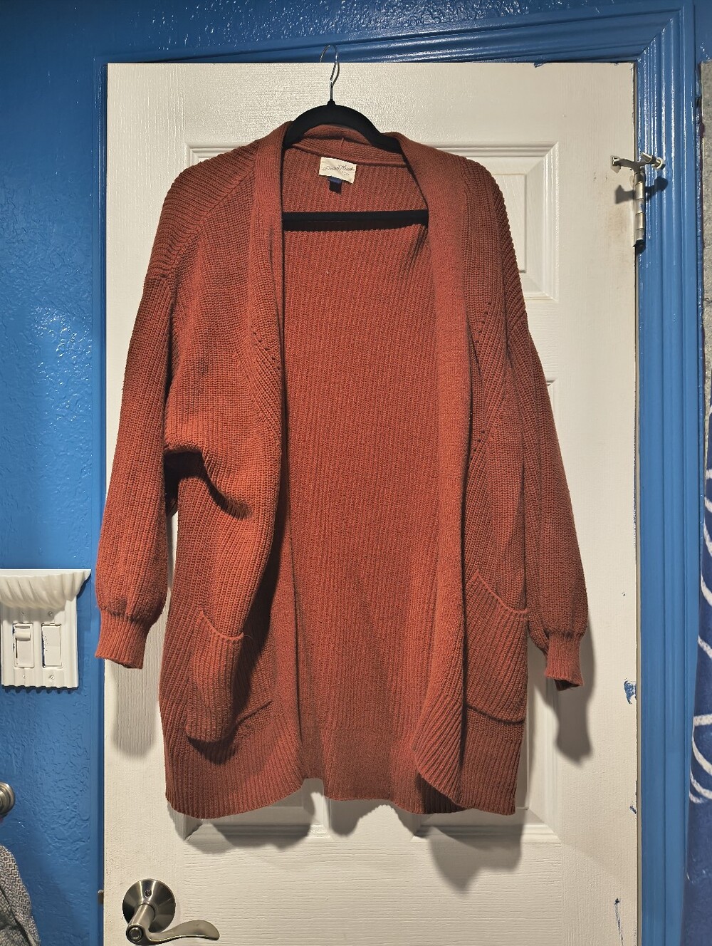 Universal Thread Terracotta Rust Slouchy Open Front Knit Cardigan XL